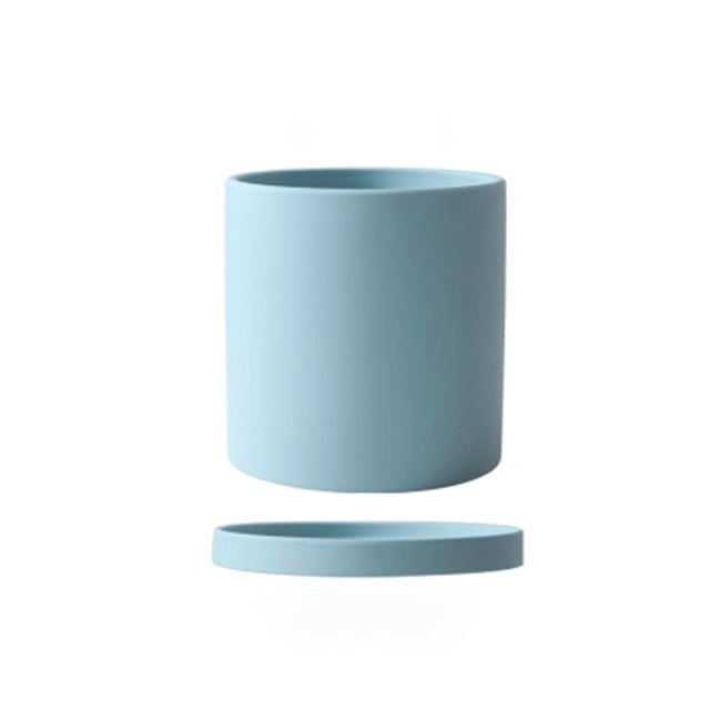 POTERIE – Modern Bloempot van Keramiek met Schotel
