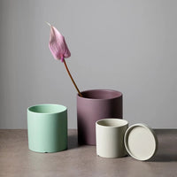 POTERIE – Modern Bloempot van Keramiek met Schotel