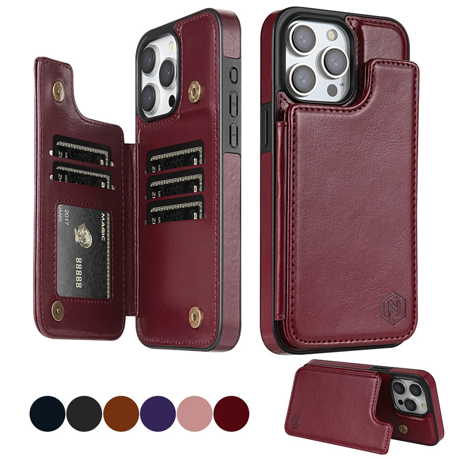 LeatherGuard | Elegante Leren Hoes met Kaartsleuven en Magnetische Sluiting | Vanero