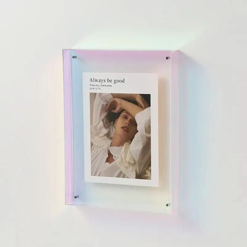 Kleurige Transparante Acryl Fotolijst Voor Levendige Herinneringen