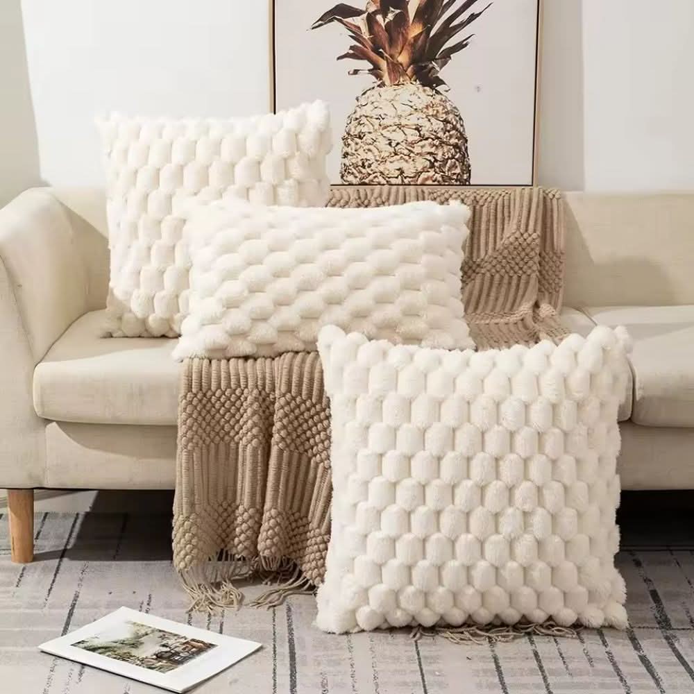 PLUMELLÉ – Kussenhoes Van Katoenmengsel Met Fluffy 3D-Haptiek