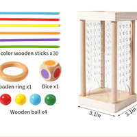Montessori-telspel – Houten speelgoed met kleurrijke stokjes om te sorteren en te tellen