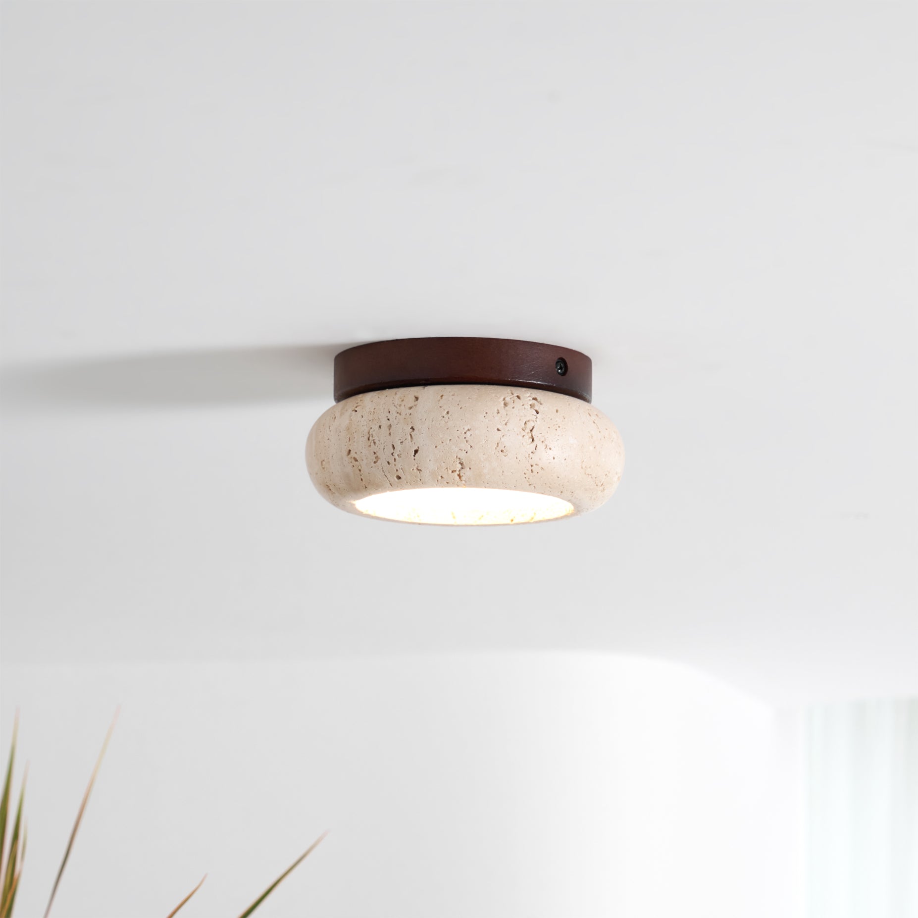 Astra Plafondlamp Mini Donut in Travertin