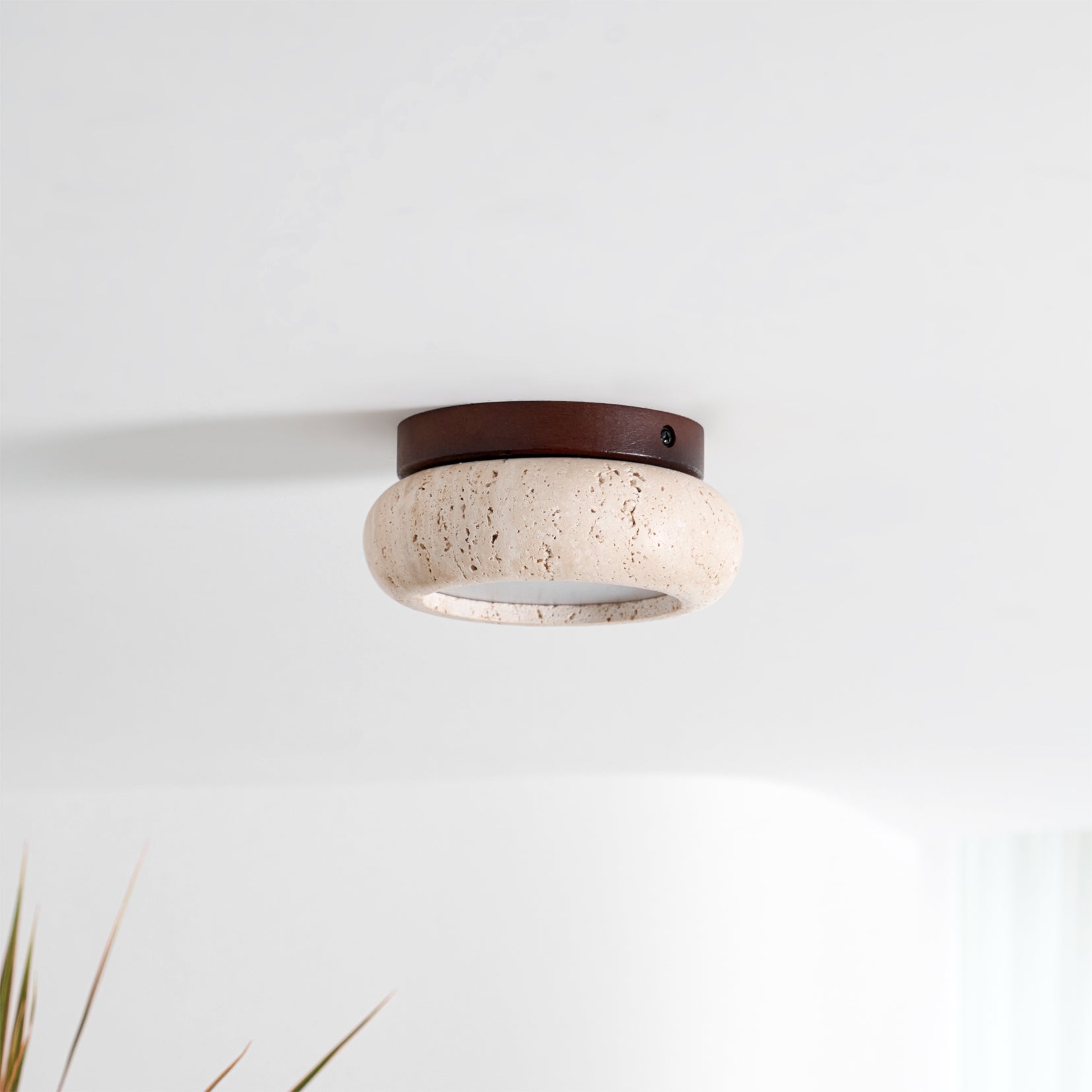 Astra Plafondlamp Mini Donut in Travertin