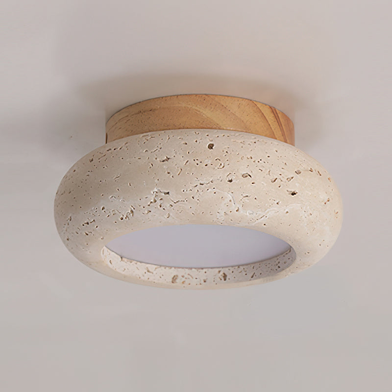Astra Plafondlamp Mini Donut in Travertin
