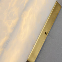Arcus Wandlamp Elegant Minimalistisch Modern in Messing en Alabaster