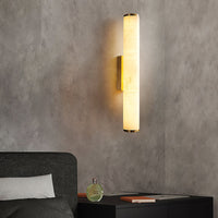 Arcus Wandlamp Elegant Minimalistisch Modern in Messing en Alabaster