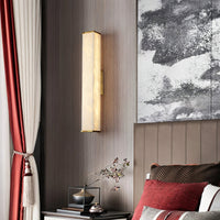 Arcus Wandlamp Elegant Minimalistisch Modern in Messing en Alabaster