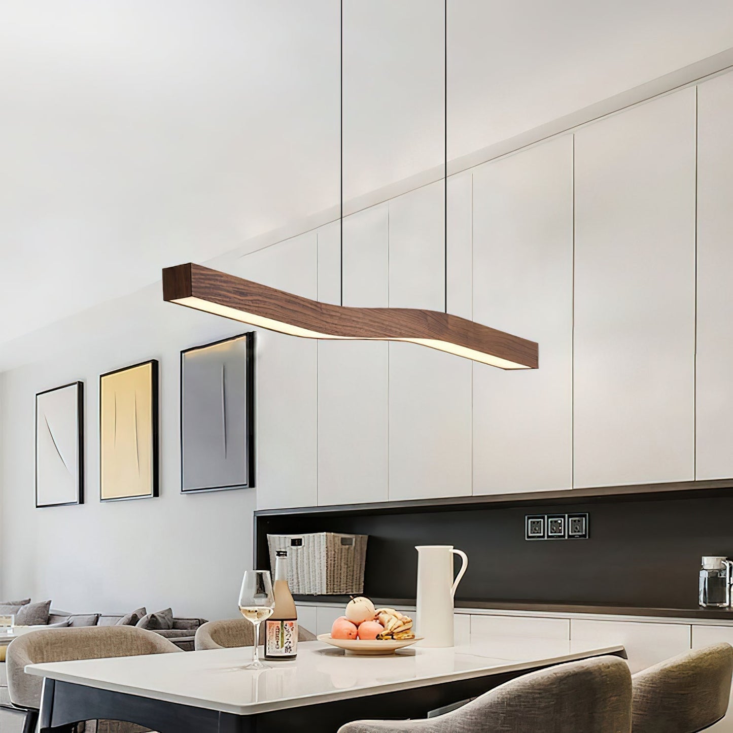 Ylen Scandinavische Houten Hanglamp voor de Woonkamer