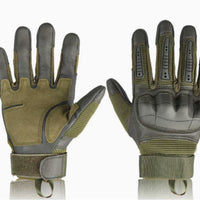 Tactische Volledige Vingerhandschoenen met Knokkelbescherming – Zwart & Groen