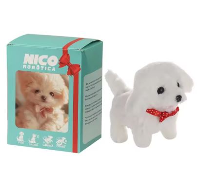 Nicoo Interactieve Robot Puppy | Loopt, Blaft, Kwispelt | Pluche, Batterij-Aangedreven Speelgoed