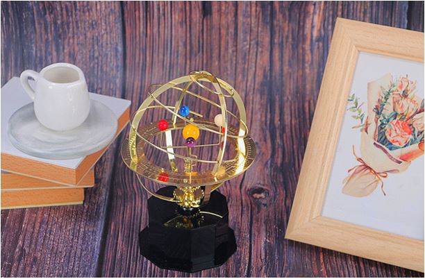 Grand Orrery Model Handcrafted Mechanical Brass Solar System Replica (5 Planeten)