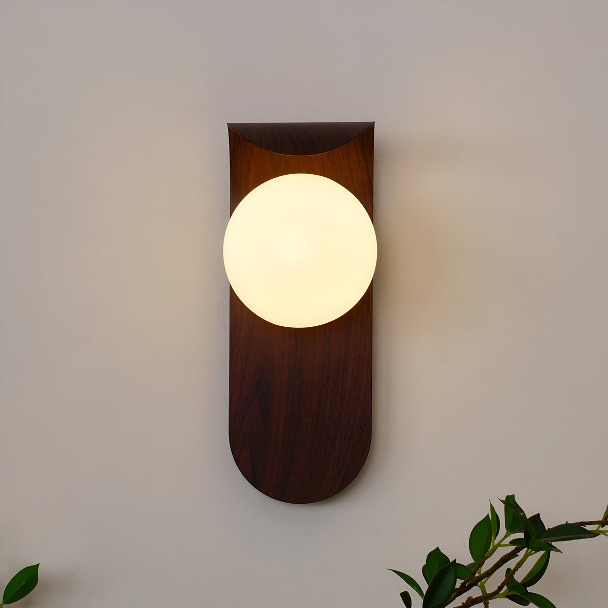 Carlyle Nordic Minimalistische IJzeren Houten Accent LED Wandlamp