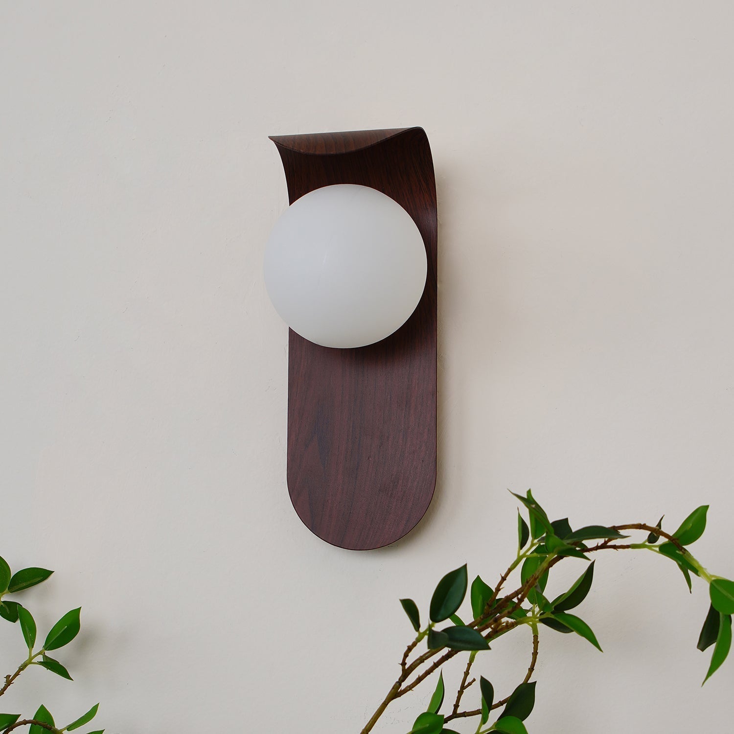Exuro Wandlamp Binnen in Houtkleur / Notenhoutkleur