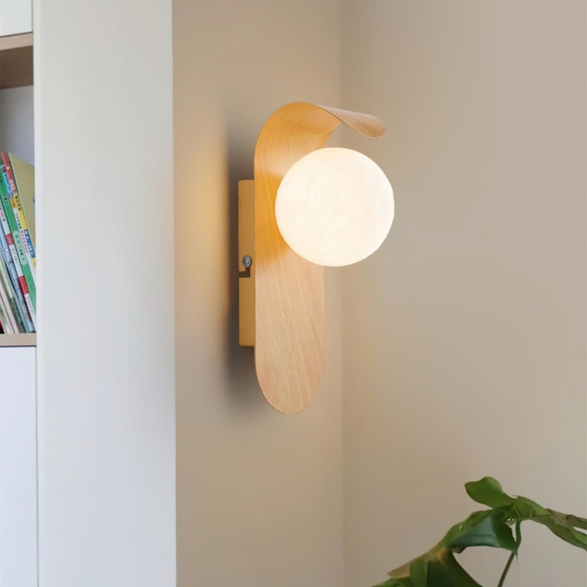 Carlyle Nordic Minimalistische IJzeren Houten Accent LED Wandlamp