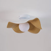 Moderne Plafondlamp Sculpturaal Hout Geïnspireerd Ontwerp