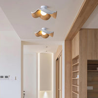 Moderne Plafondlamp Sculpturaal Hout Geïnspireerd Ontwerp
