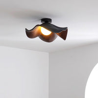 Moderne Plafondlamp Sculpturaal Hout Geïnspireerd Ontwerp