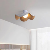 Moderne Plafondlamp Sculpturaal Hout Geïnspireerd Ontwerp