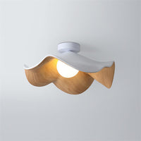 Moderne Plafondlamp Sculpturaal Hout Geïnspireerd Ontwerp