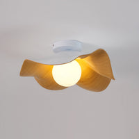 Moderne Plafondlamp Sculpturaal Hout Geïnspireerd Ontwerp