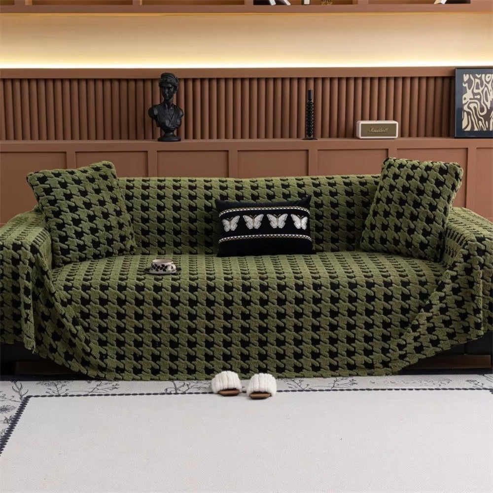 Cavalli Houndstooth Pluche Sofa Dekbedovertrek