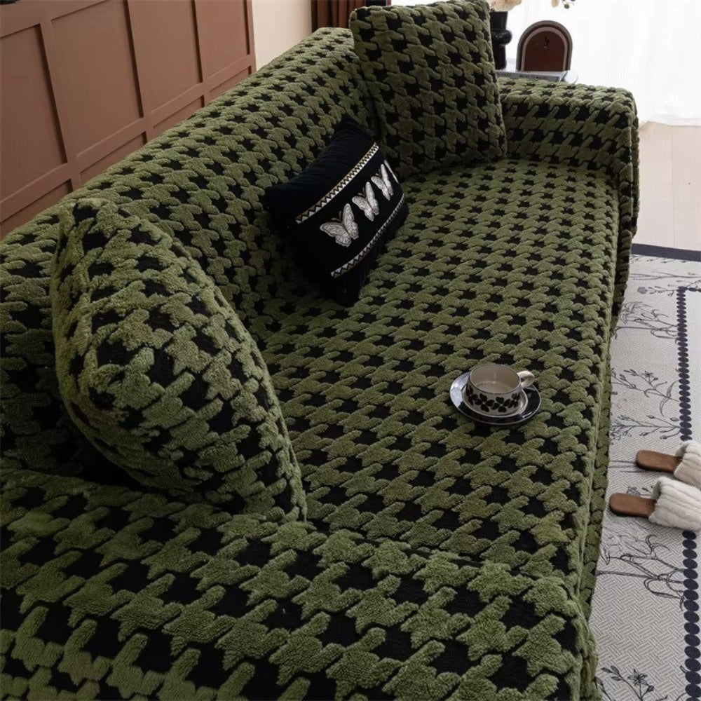 Cavalli Houndstooth Pluche Sofa Dekbedovertrek