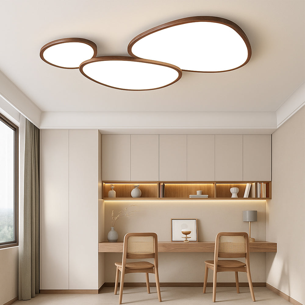 Ultra Dun Donkere Houten Plafondlamp