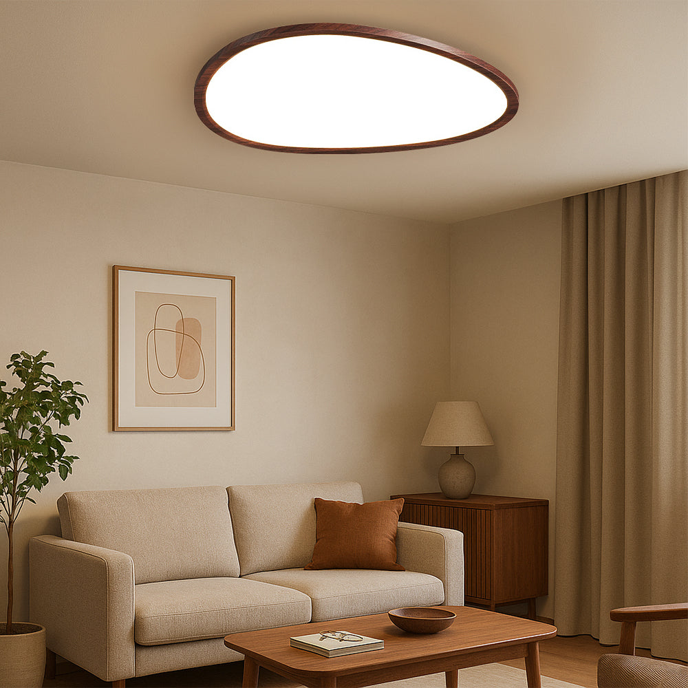 Ultra Dun Donkere Houten Plafondlamp