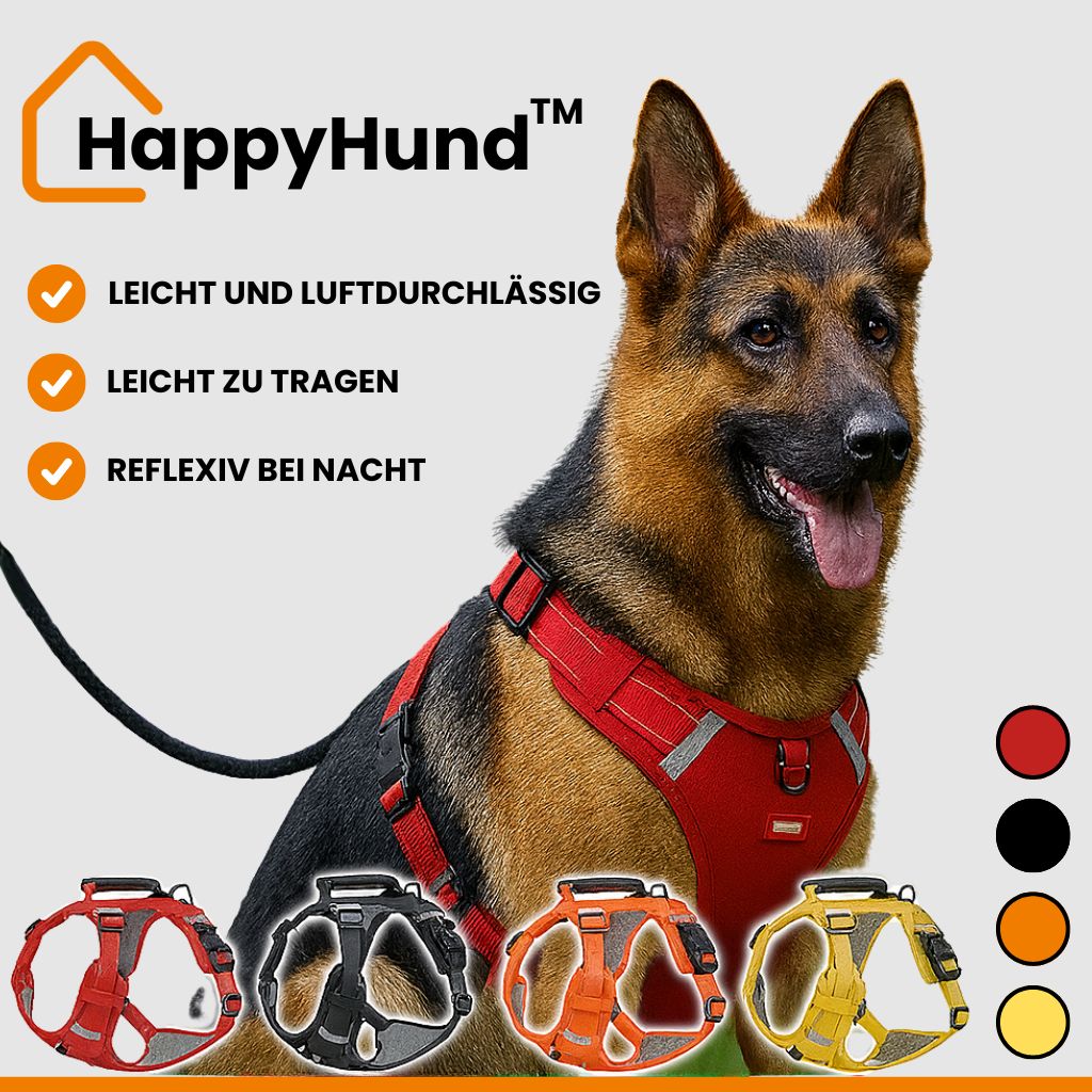 Hondentuig | Veiligheidstuig voor honden | Reflecterend tuig | HappyHund