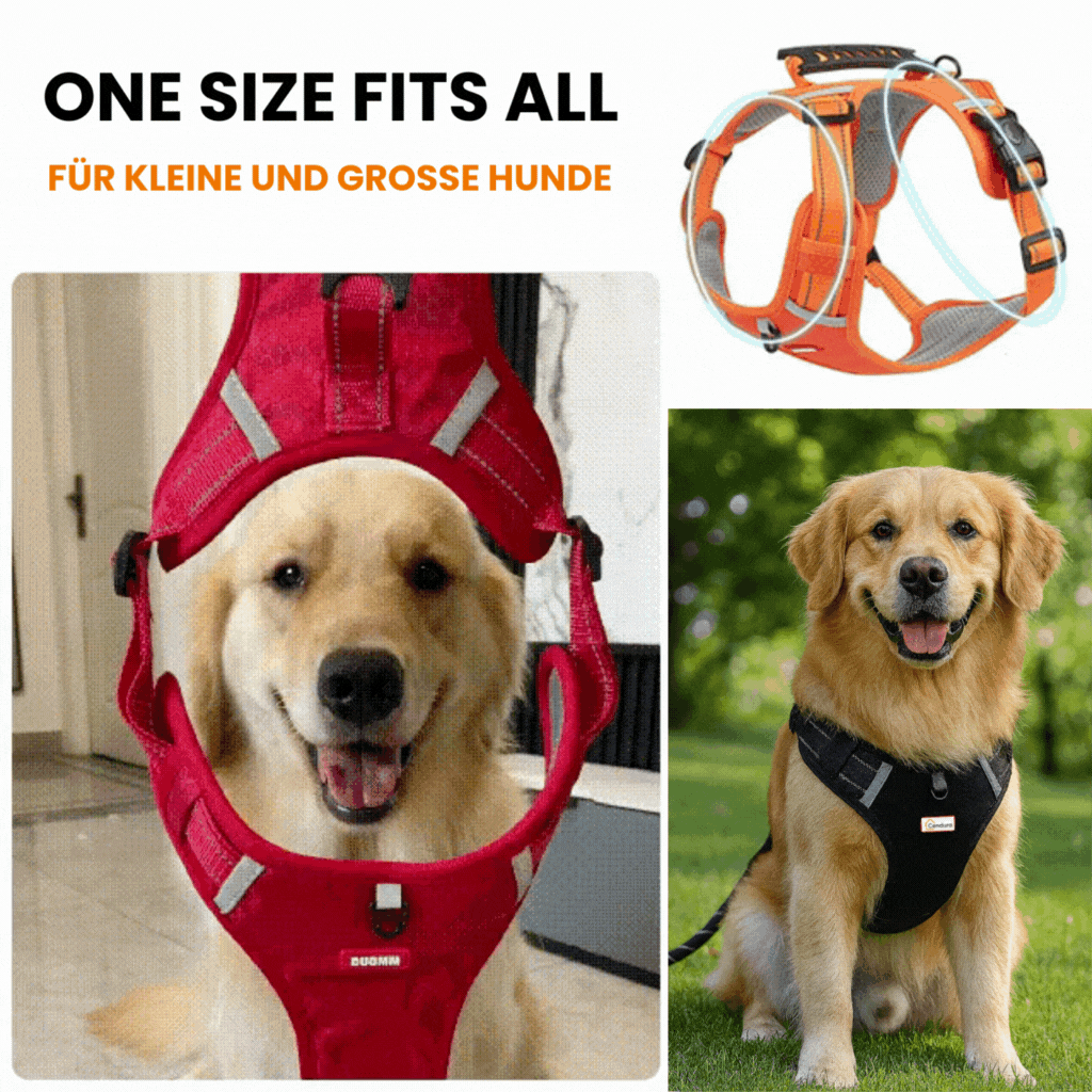 Hondentuig | Veiligheidstuig voor honden | Reflecterend tuig | HappyHund