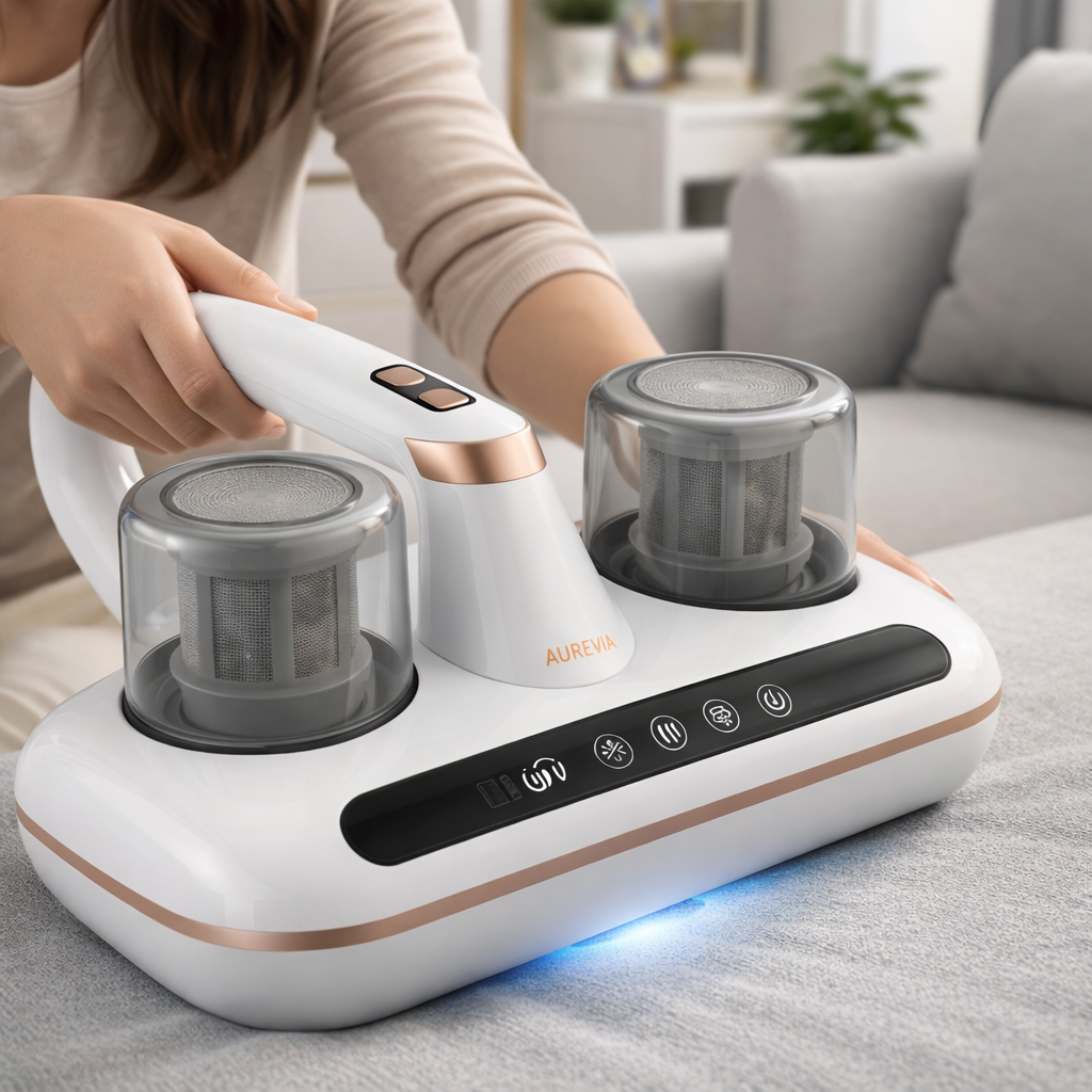 Mijtenreiniger met UV-licht – Draadloos, HEPA-filter & Sterke Zuigkracht