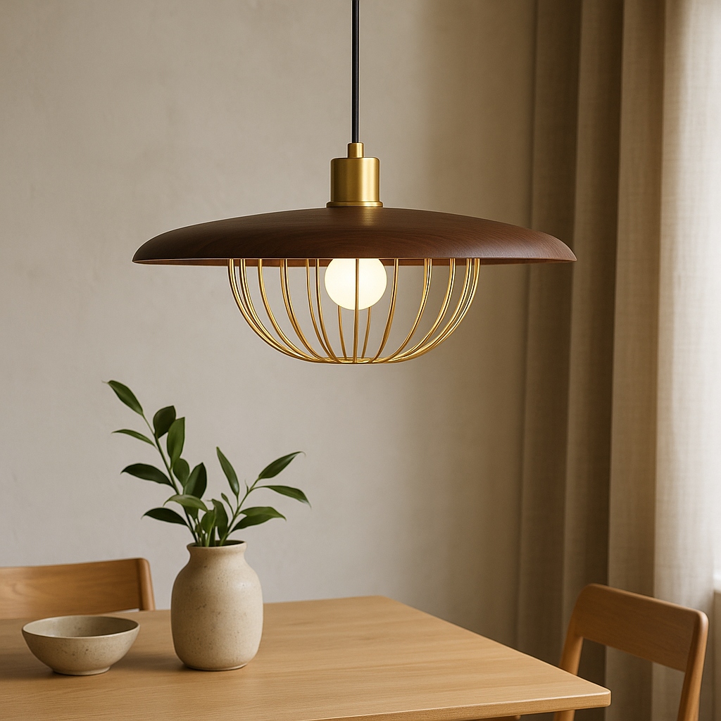 Noordse Houten Kooi Hanglamp