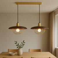 Noordse Houten Kooi Hanglamp