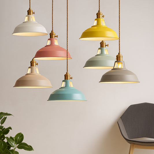 Industrieel Kleurrijke Metalen Koepel Hanglamp LED 1-lamp