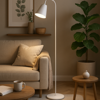 Scandinavische Vloerlamp | Minimalistisch Licht met Hout & Metaal