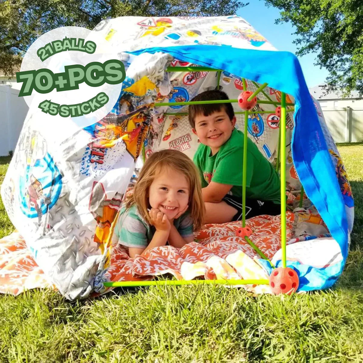 Bouwset voor Kinderen - Creatieve Forten en Tenten - Leuk Educatief Plastic Speelgoed!