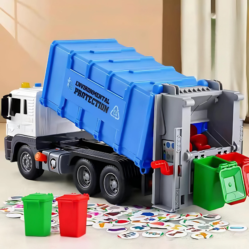 Educatief Speelgoed voor Kinderen Interactieve Eco-Vriendelijke Vuilniswagen voor Kinderen van 3-5 Jaar