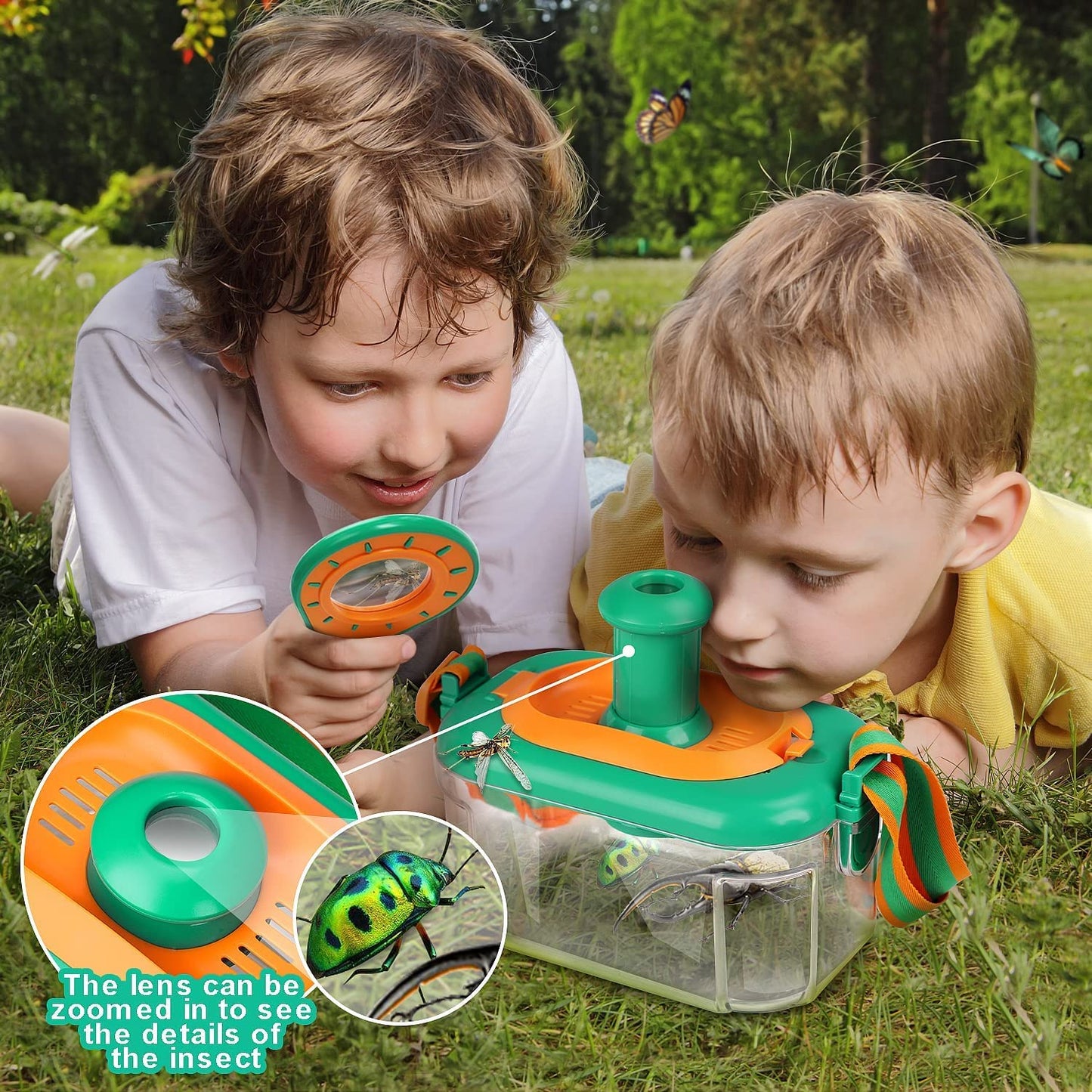 Insecten Verkenningsset voor Kinderen - Veilige Plastic met Vergrootglas en Terrarium
