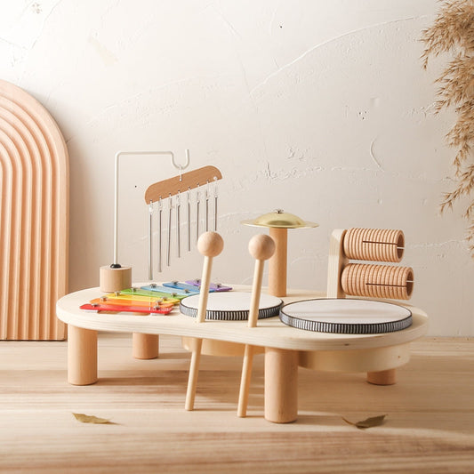 Houten Muziektafel voor Kinderen Xylofoon Drums Educatief Instrument