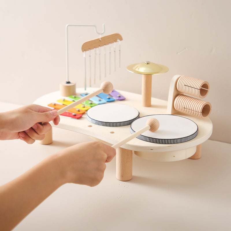 Houten Muziektafel voor Kinderen Xylofoon Drums Educatief Instrument