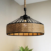 Classic Hennep Touw Rustieke IJzeren Hanglamp