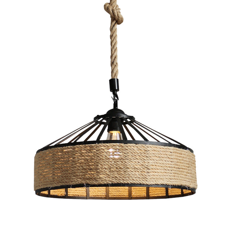 Classic Hennep Touw Rustieke IJzeren Hanglamp