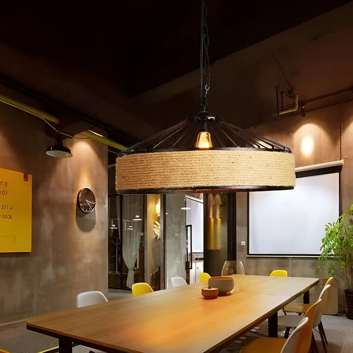 Classic Hennep Touw Rustieke IJzeren Hanglamp
