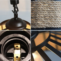 Classic Hennep Touw Rustieke IJzeren Hanglamp