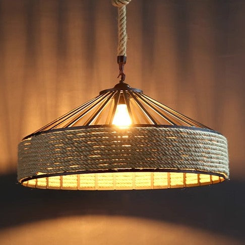 Classic Hennep Touw Rustieke IJzeren Hanglamp