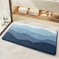 Coastal Wave Pattern Antislip Badmat