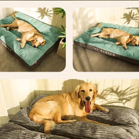 Orthopedisch Hondenbed Comfortabel | Bed met Ondersteunend Kussen voor Grote Honden met Antislip Basis