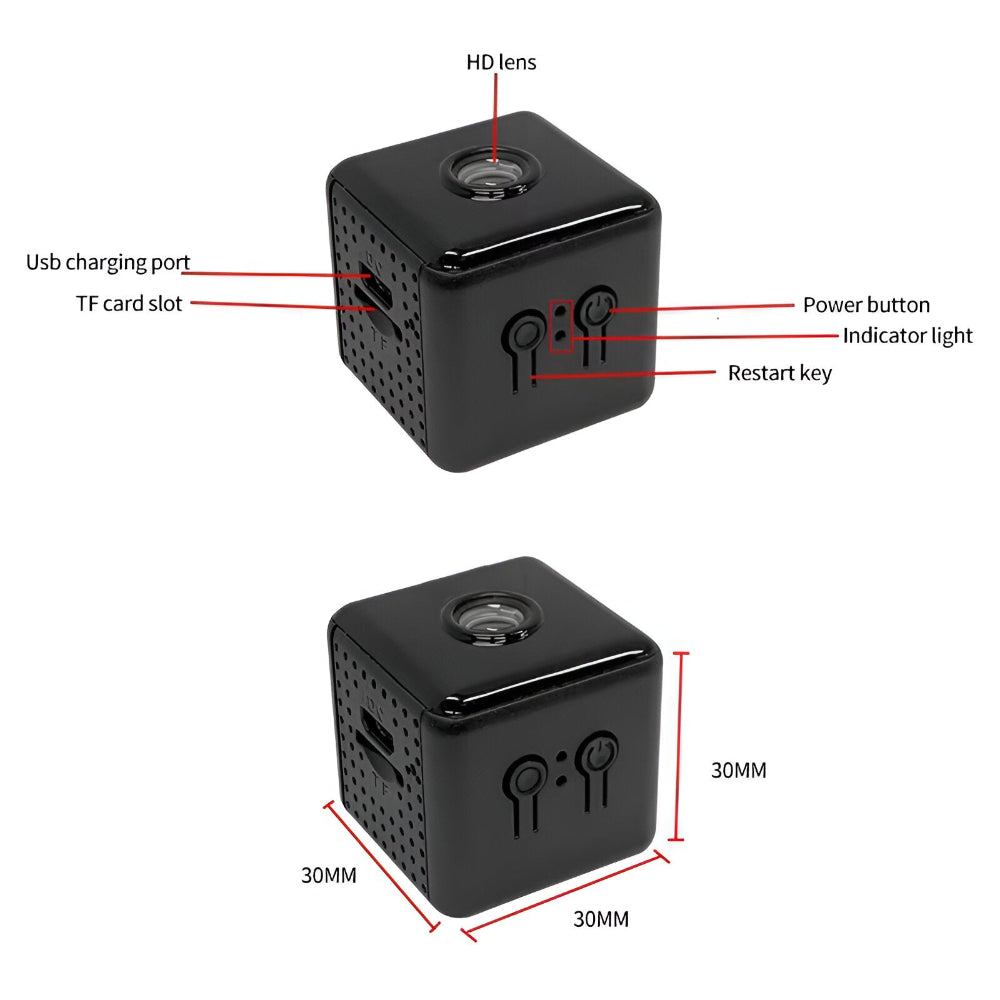 Lyrana - Draadloze Mini Wifi Beveiligingscamera met Livebeeld en Nachtzicht