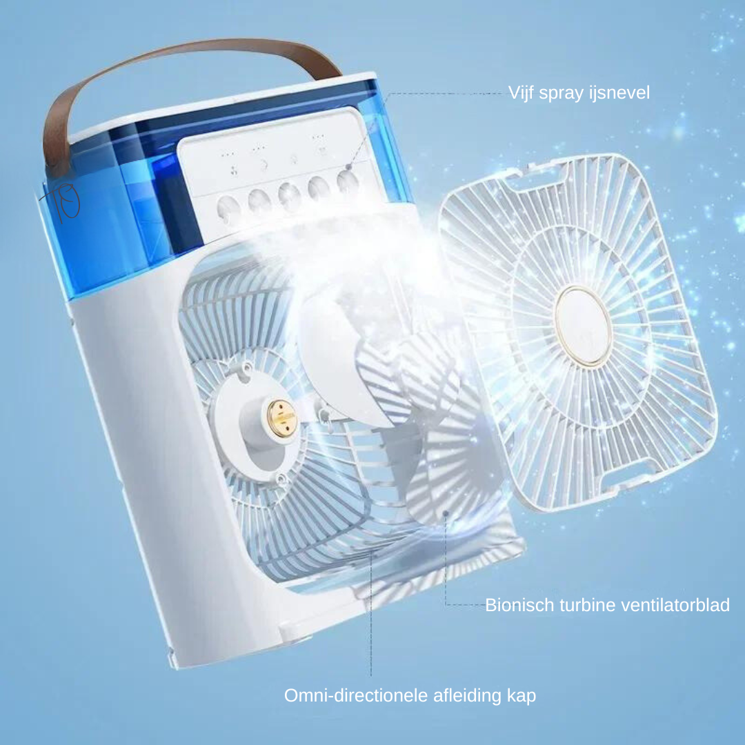 CoolScape AirCooler | De drievoudige werking zorgt niet alleen voor koelte, maar bevorderd ook de gezondheid